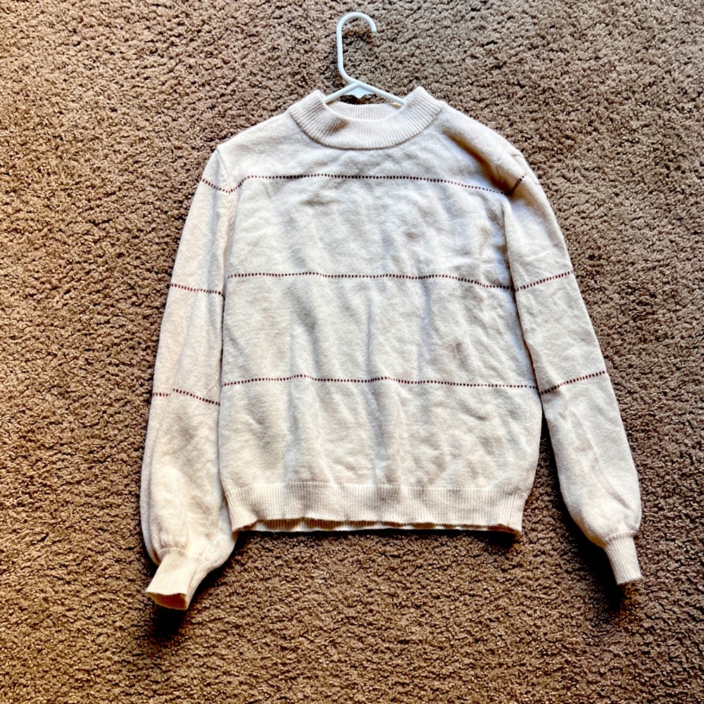 Super cute Tan Striped Sweater